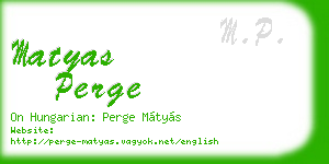matyas perge business card